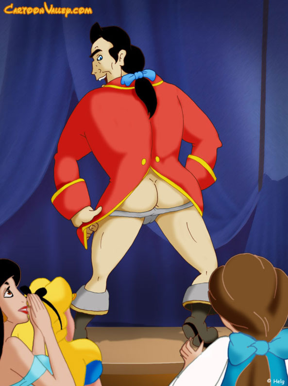 Disney Princesses And Gaston Porn Extravaganza
