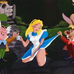 Alice in Wonderland sex with these cutie double penetrated