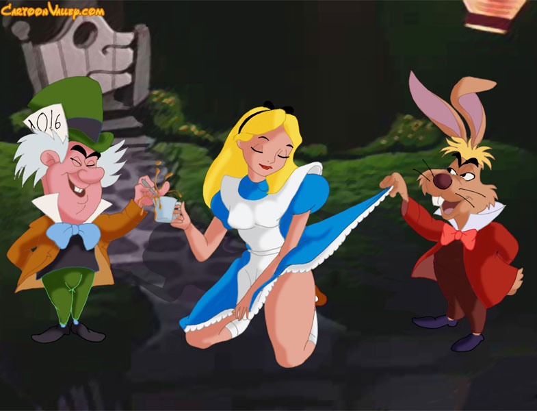 Sexy Disney Alice In Wonderland - Alice in Wonderland sex with these cutie double penetrated